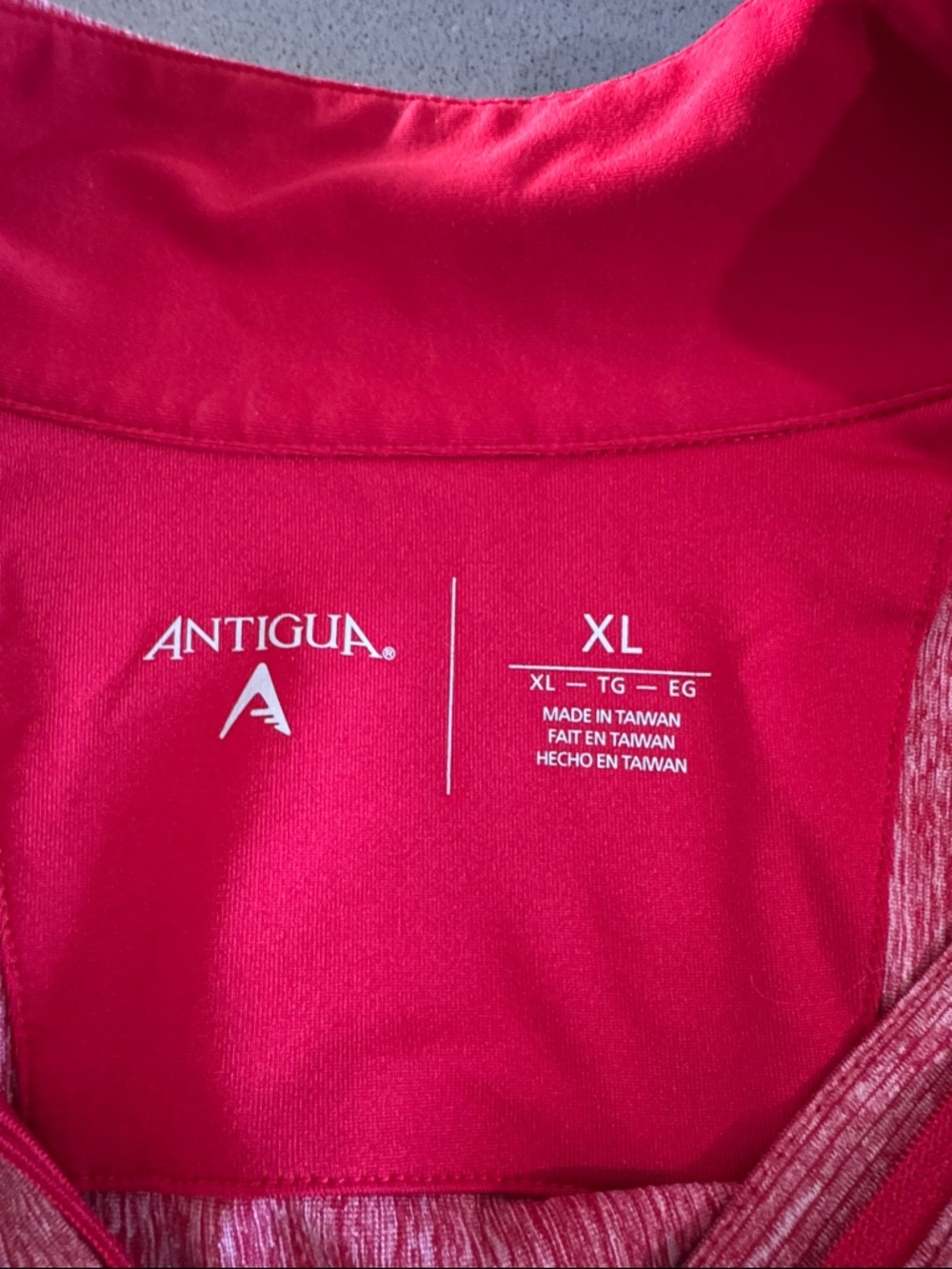 Atlanta Braves Antigua 1/4 Zip Pullover Jacket Red Heather Men's XL - Picture 4 of 5